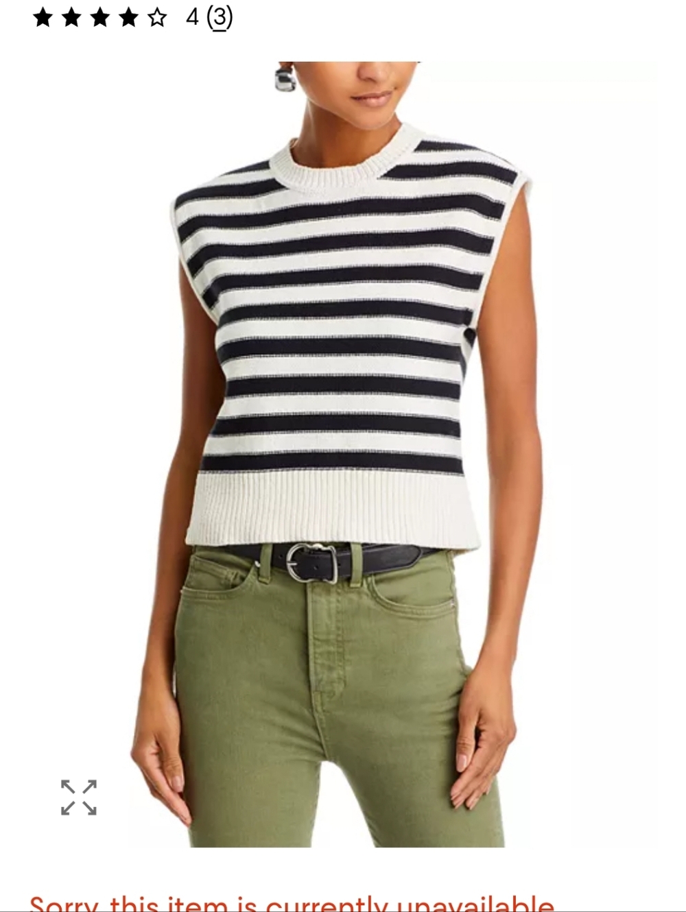 Veronica Beard VERA Striped cotton sweater Sz XS